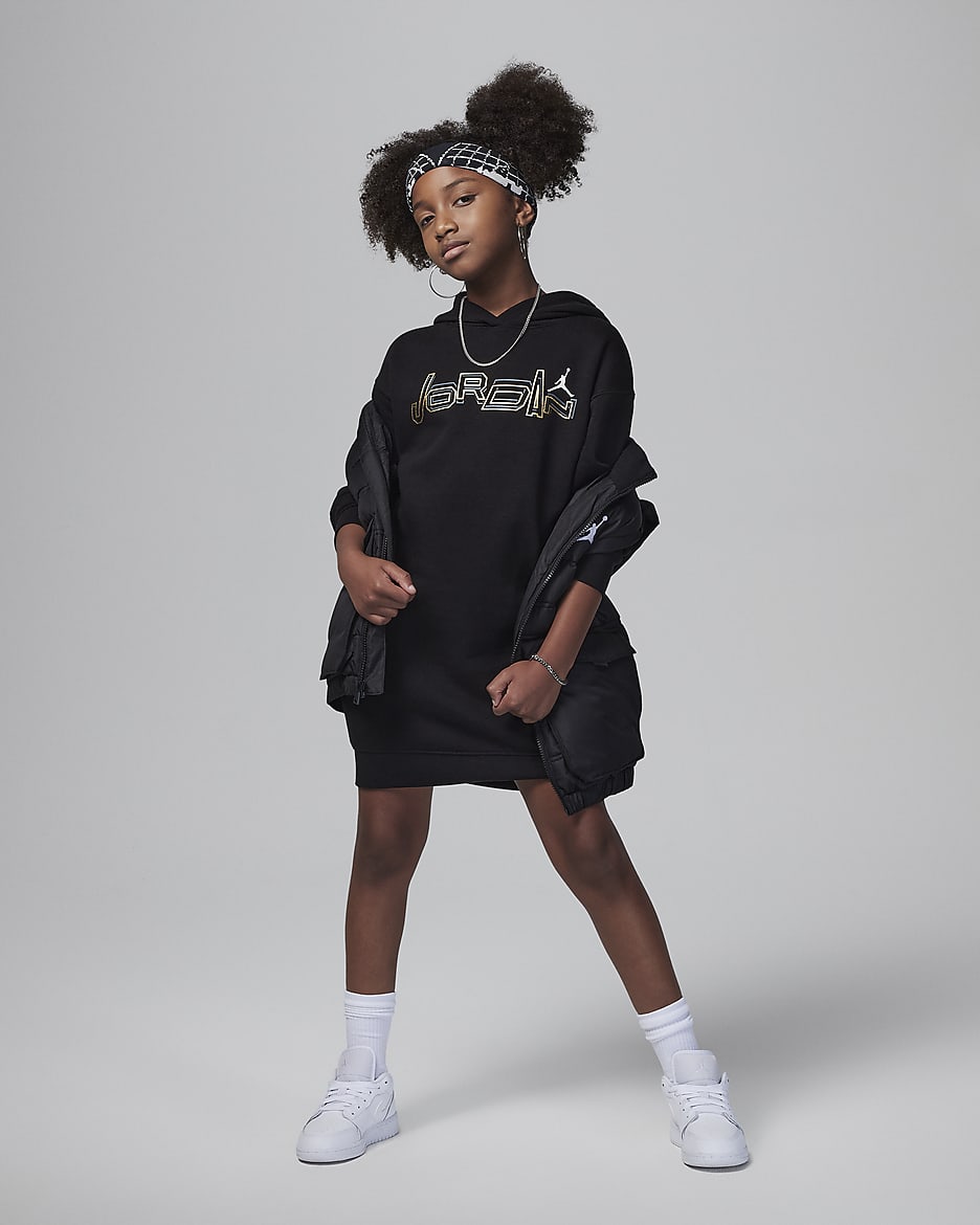 Jordan Take Flight Shine Pullover Dress Older Kids Dress. Nike FI